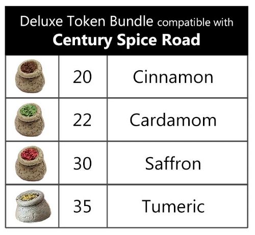 Deluxe Token Bundle compatible with Century Spice Road (set of 107)